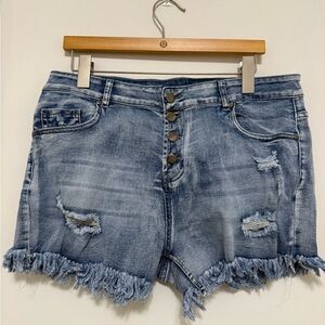 Women's Distressed Denim Shorts